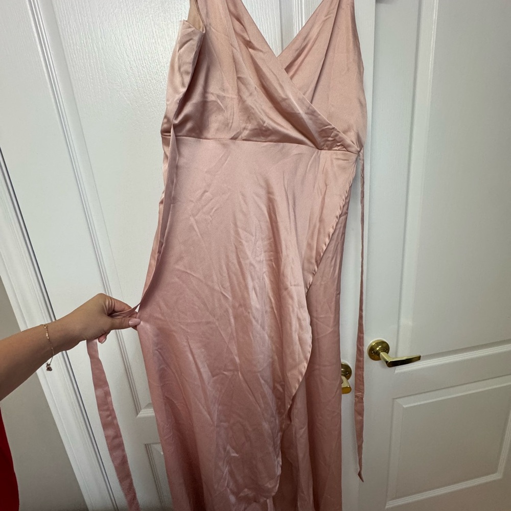 Elegant Asymmetrical Pink Dress